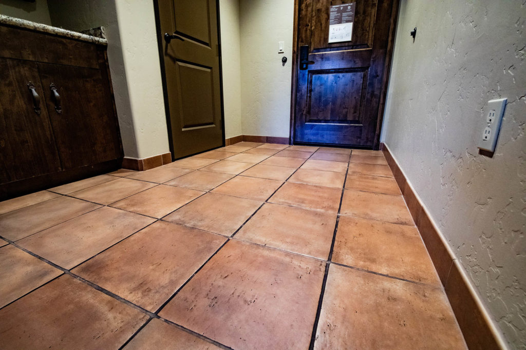commercial floor tile installation job in Sacramento, CA | Brooks Tile, Inc.