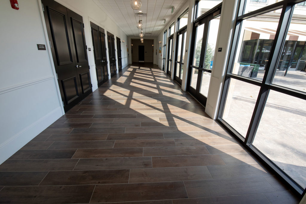 commercial floor tile installation job at Hotel Winter's in Sacramento, CA | Brooks Tile, Inc