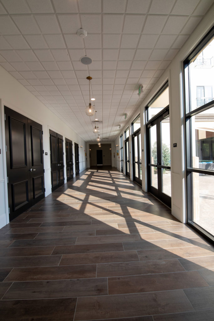 commercial floor tile installation job at Hotel Winter's in Sacramento, CA | Brooks Tile, Inc.
