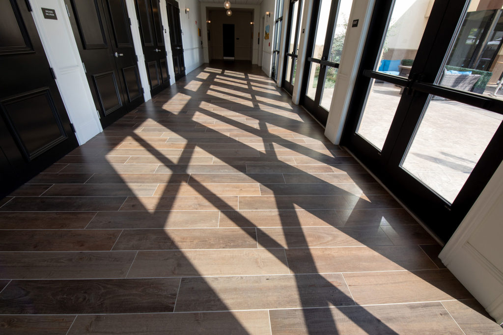 hotel tile floor installation work at Hotel Winter's in Sacramento, CA | Brooks Tile